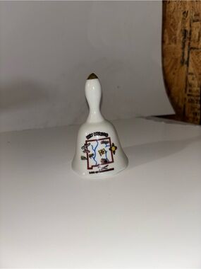 New Mexico White Ceramic Souvenir Bell